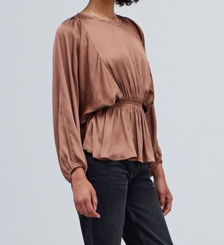 Back Tied Satin Blouse - BTK COLLECTIONS