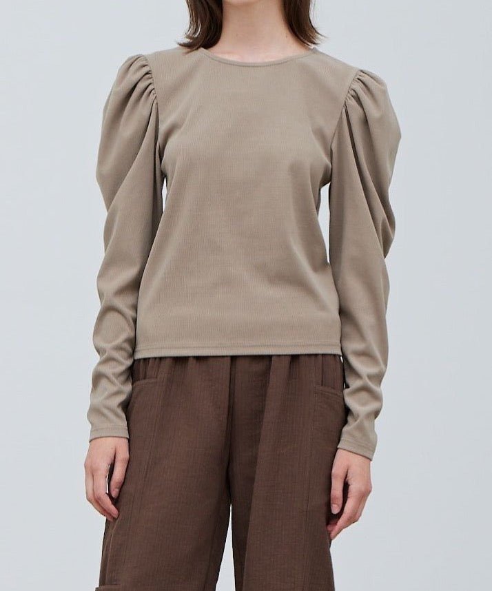 Basic Shirring Sleeve Blouse - BTK COLLECTIONS