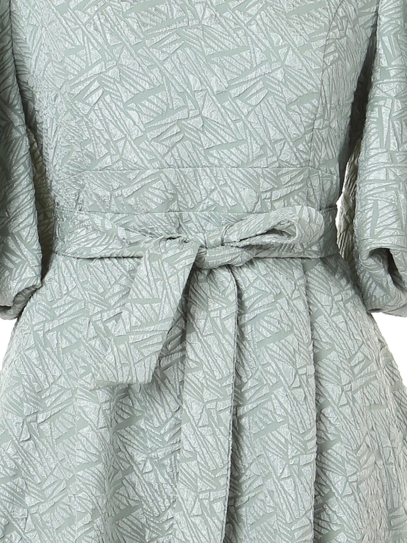 Boat Neck Embossing Textured Dress - BTK COLLECTIONS