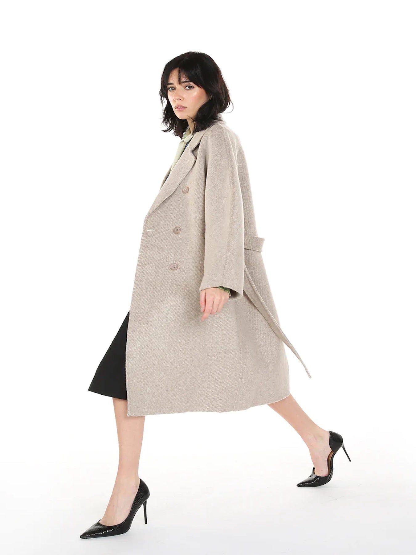 Classic Double Breasted Wool Coat - BTK COLLECTIONS