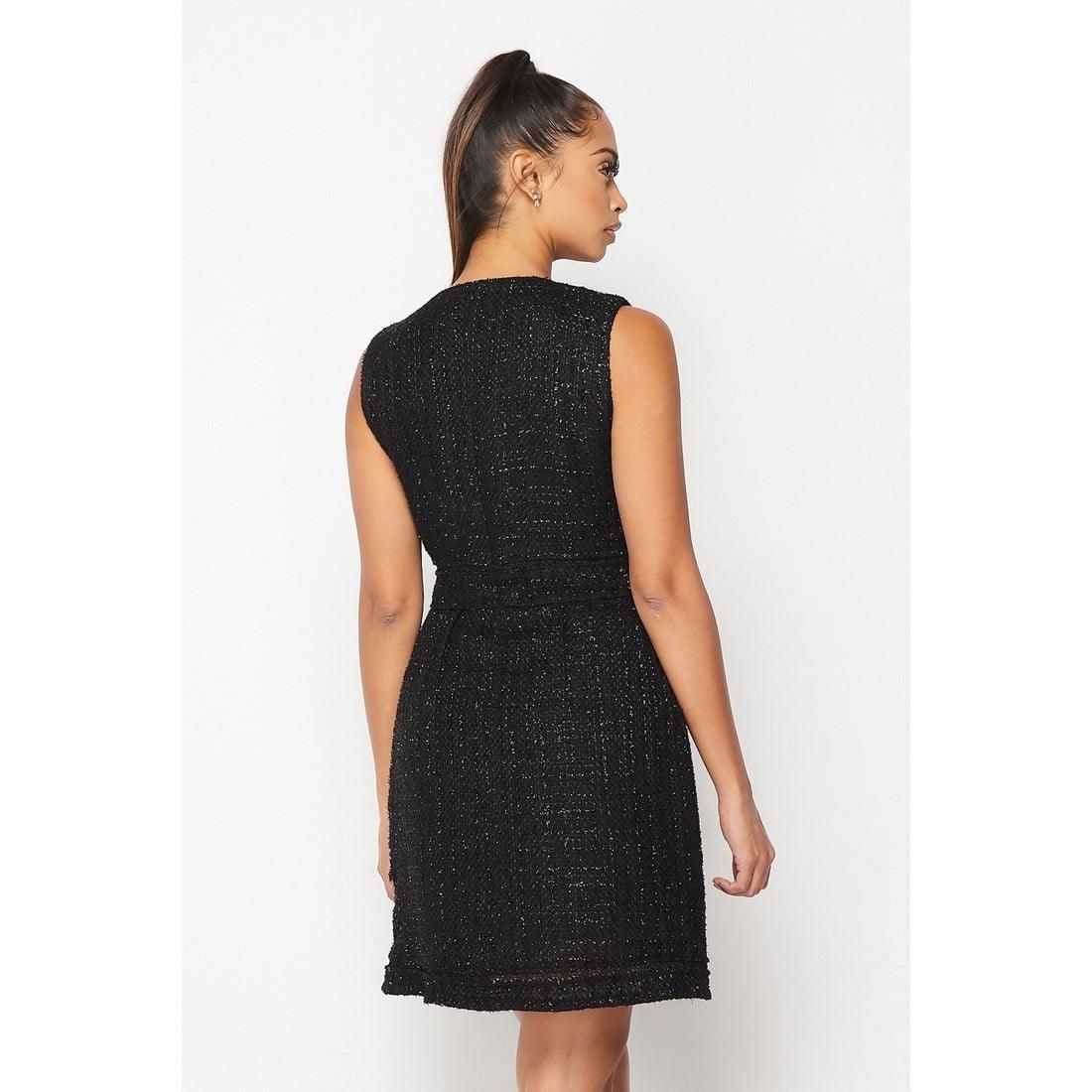 Embellished Neck Detail Dress - BTK COLLECTIONS