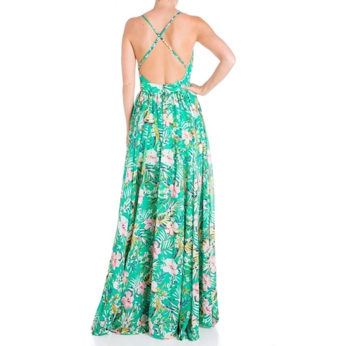 Enchanted Garden Maxi Dress - Garden Hibiscus - BTK COLLECTIONS