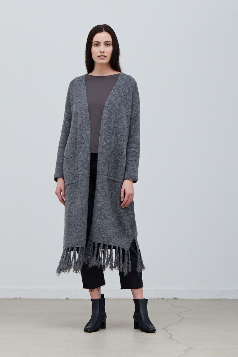 Fringe Long Cardigan - BTK COLLECTIONS