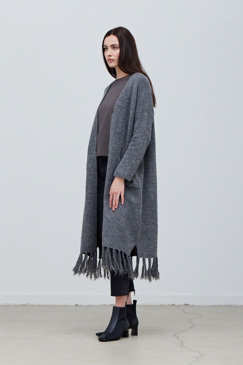 Fringe Long Cardigan - BTK COLLECTIONS