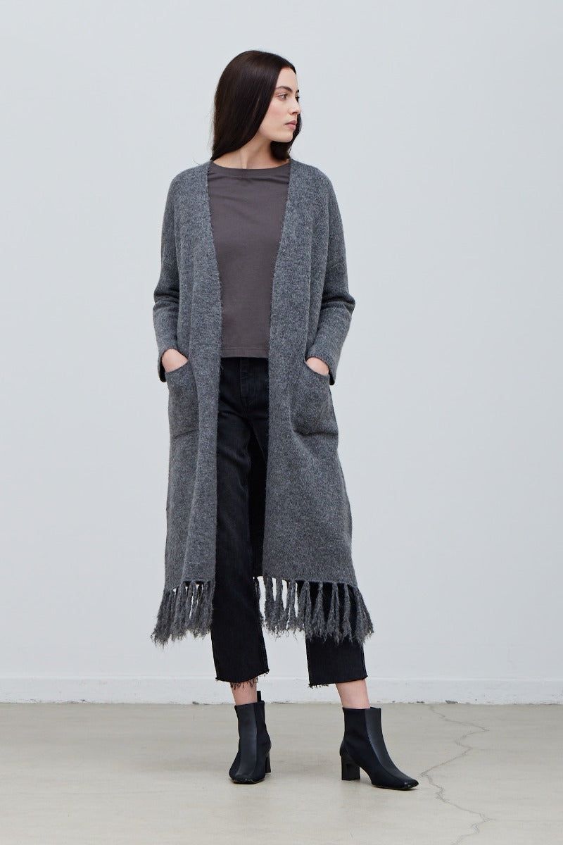 Fringe Long Cardigan - BTK COLLECTIONS