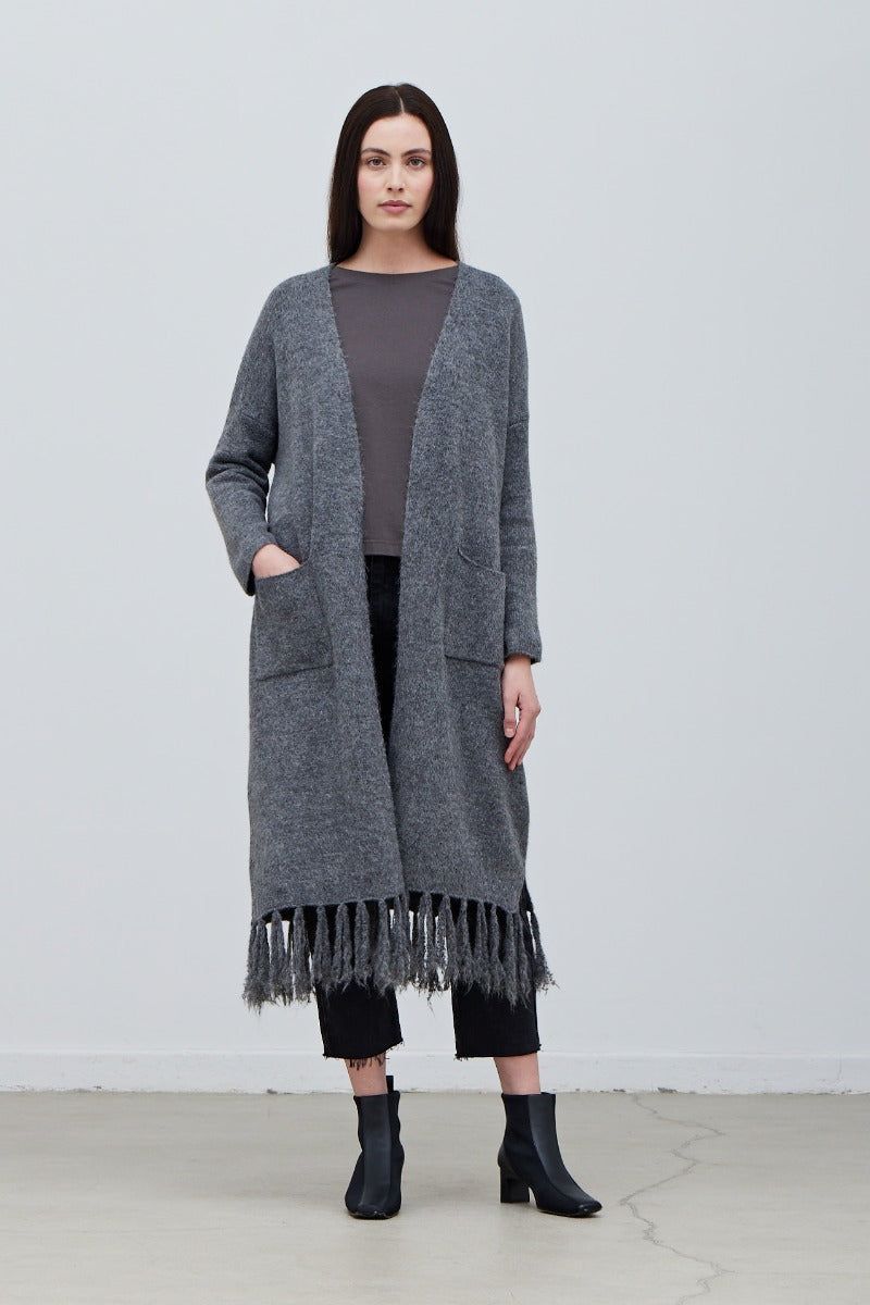 Fringe Long Cardigan - BTK COLLECTIONS