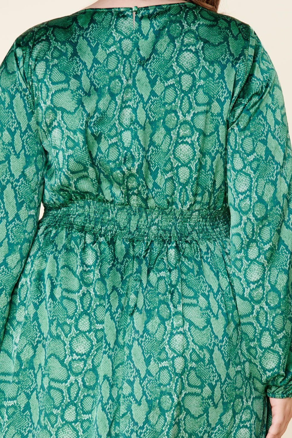 Gwendolyn Snake Print Eternal Midi Dress Curve - BTK COLLECTIONS