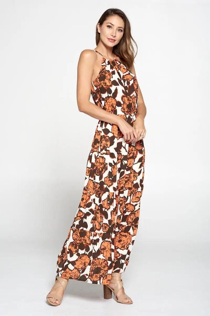 Halter Neckline Maxi Dress - BTK COLLECTIONS