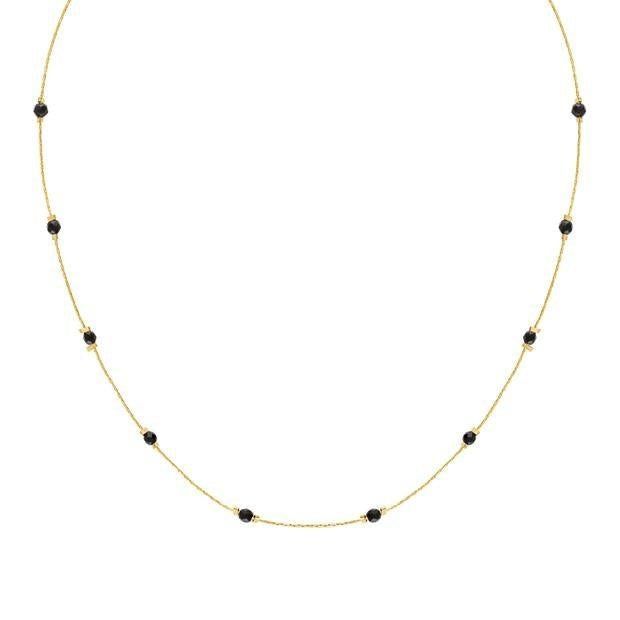 Journey Black Agate Beaded Necklace - BTK COLLECTION