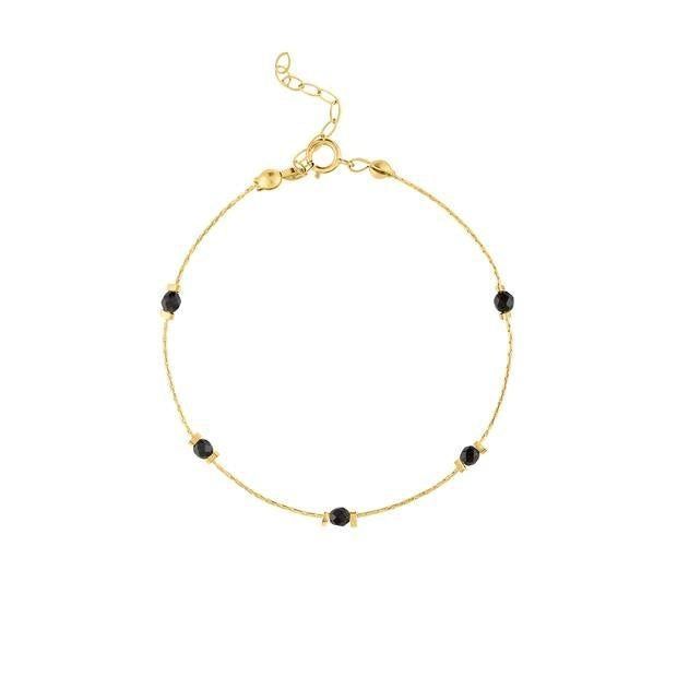 Journey Black Agate Beaded Solo Bracelet - BTK COLLECTIONS