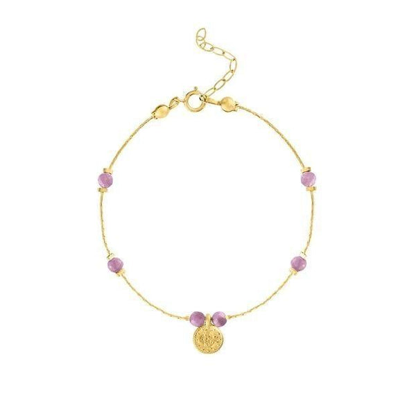 Journey Phosphosiderite Beaded Bracelet with Coin - BTK COLLECTIONS