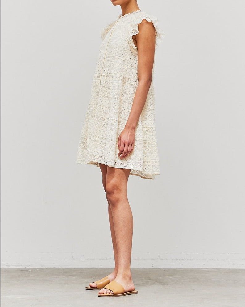 Lace Midi Tiered Dress - BTK COLLECTIONS