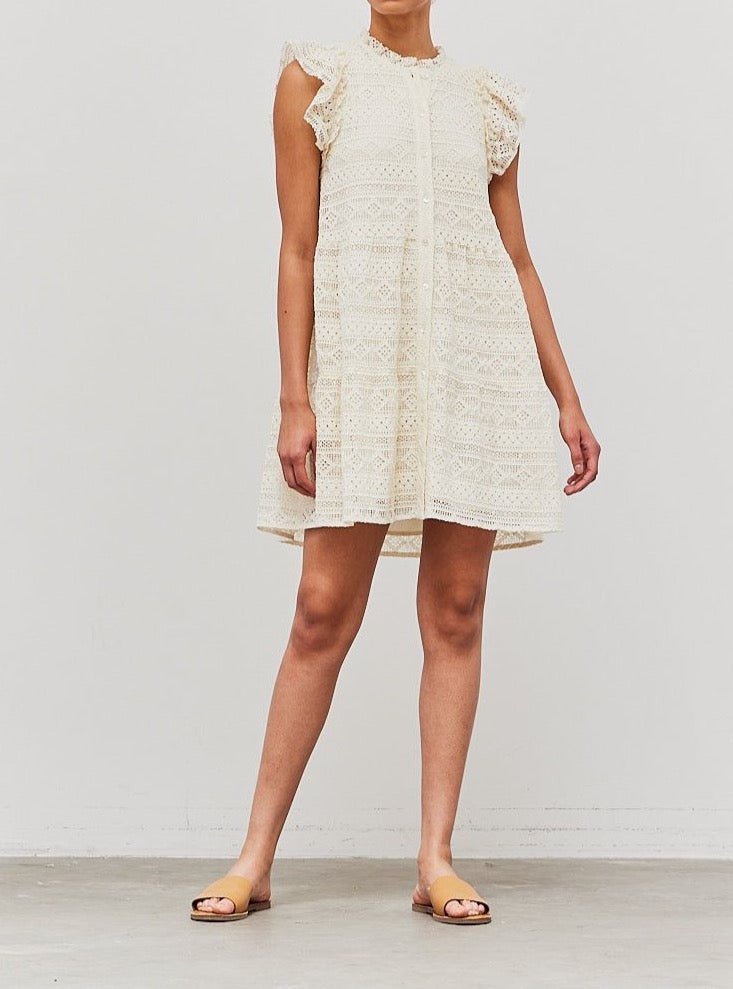 Lace Midi Tiered Dress - BTK COLLECTIONS