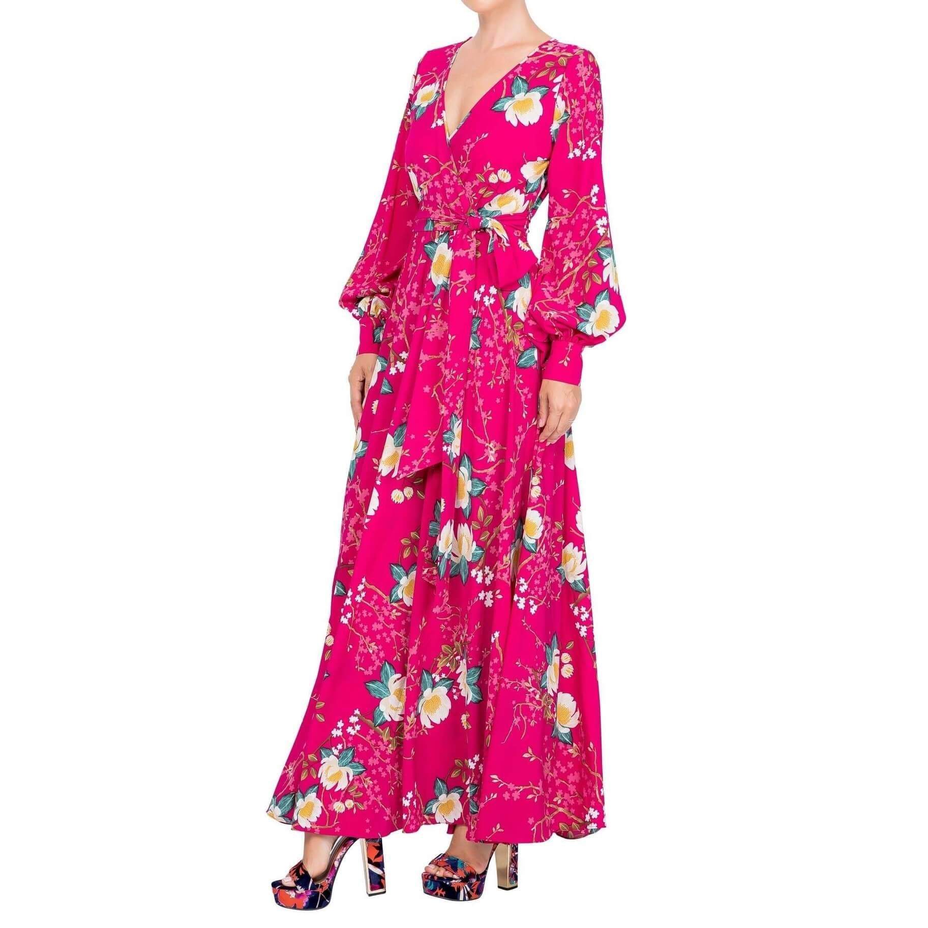 LilyPad Maxi Dress - Lotus Cranberry - BTK COLLECTIONS