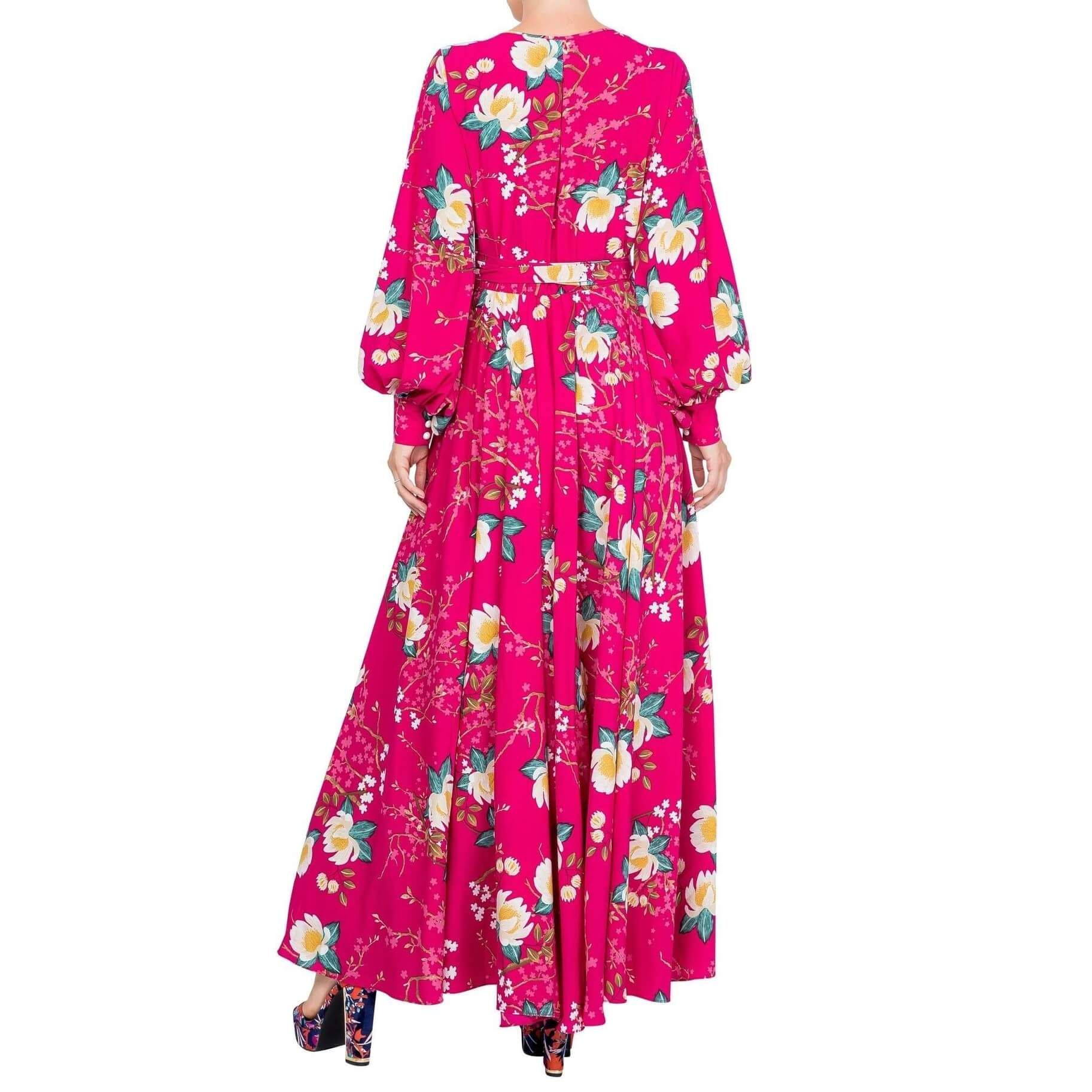 LilyPad Maxi Dress - Lotus Cranberry - BTK COLLECTION