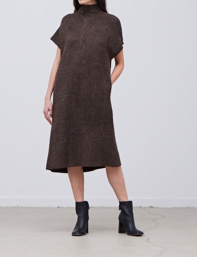 Oversize High Neck Sweater Dress - BTK COLLECTIONS