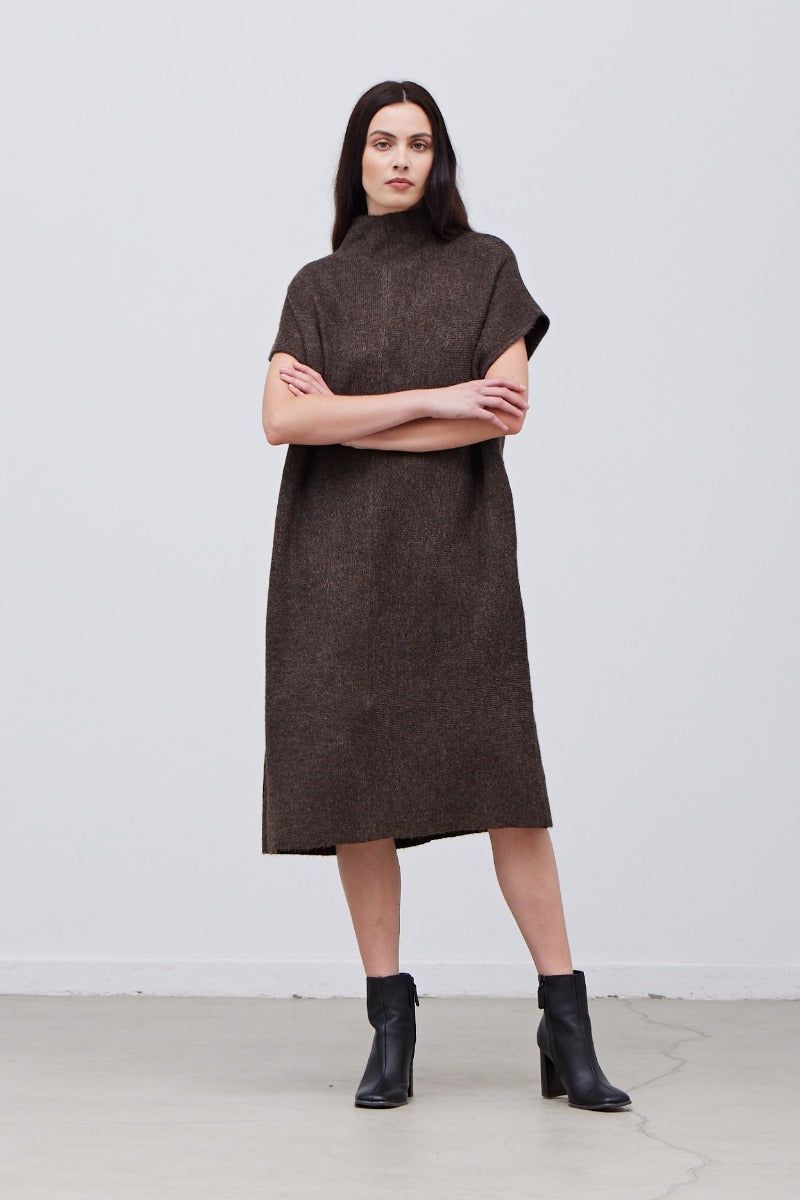 Oversize High Neck Sweater Dress - BTK COLLECTIONS