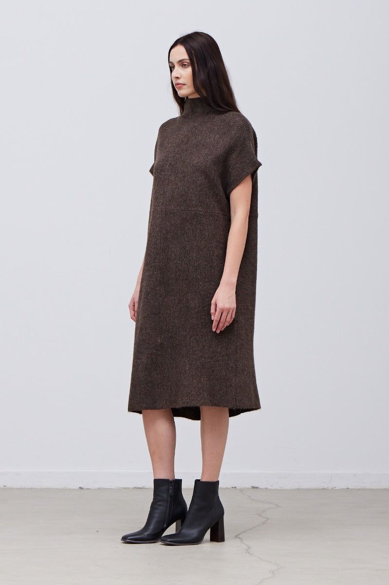 Oversize High Neck Sweater Dress - BTK COLLECTION