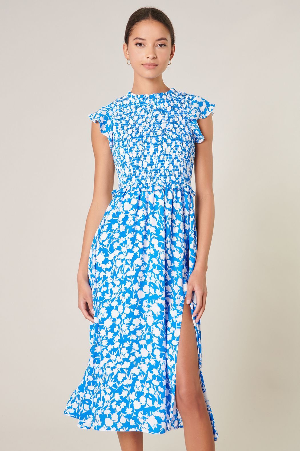 Palmas Smocked Midi Dress - BTK COLLECTIONS