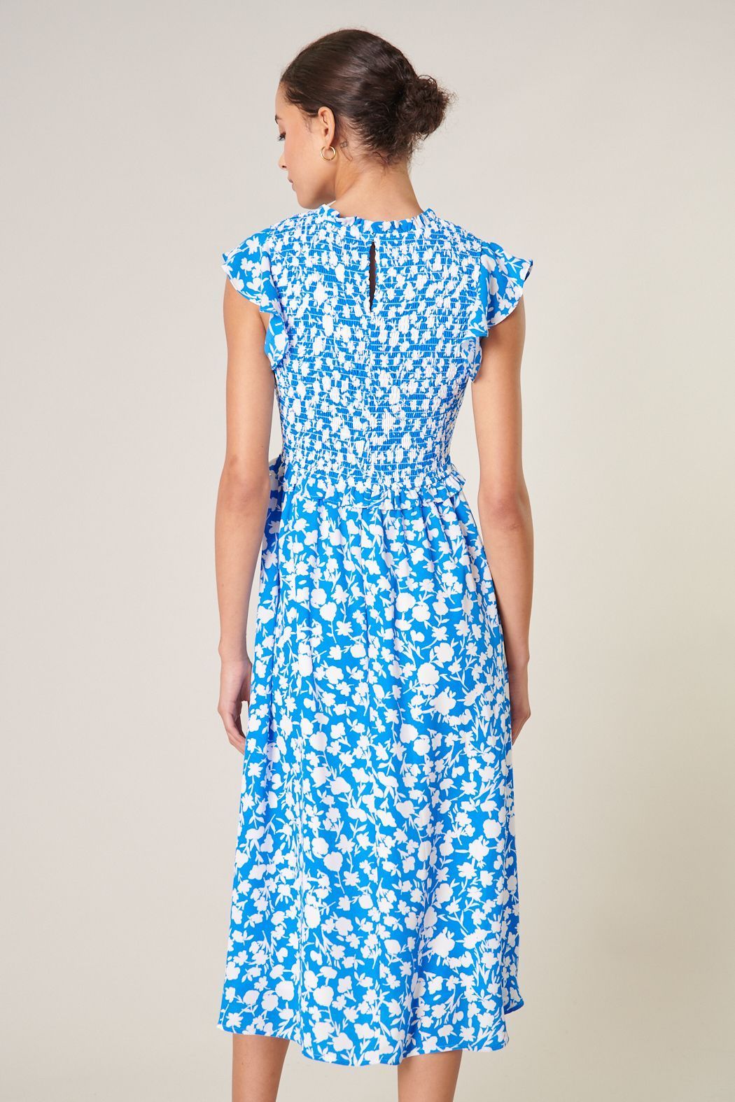 Palmas Smocked Midi Dress - BTK COLLECTIONS