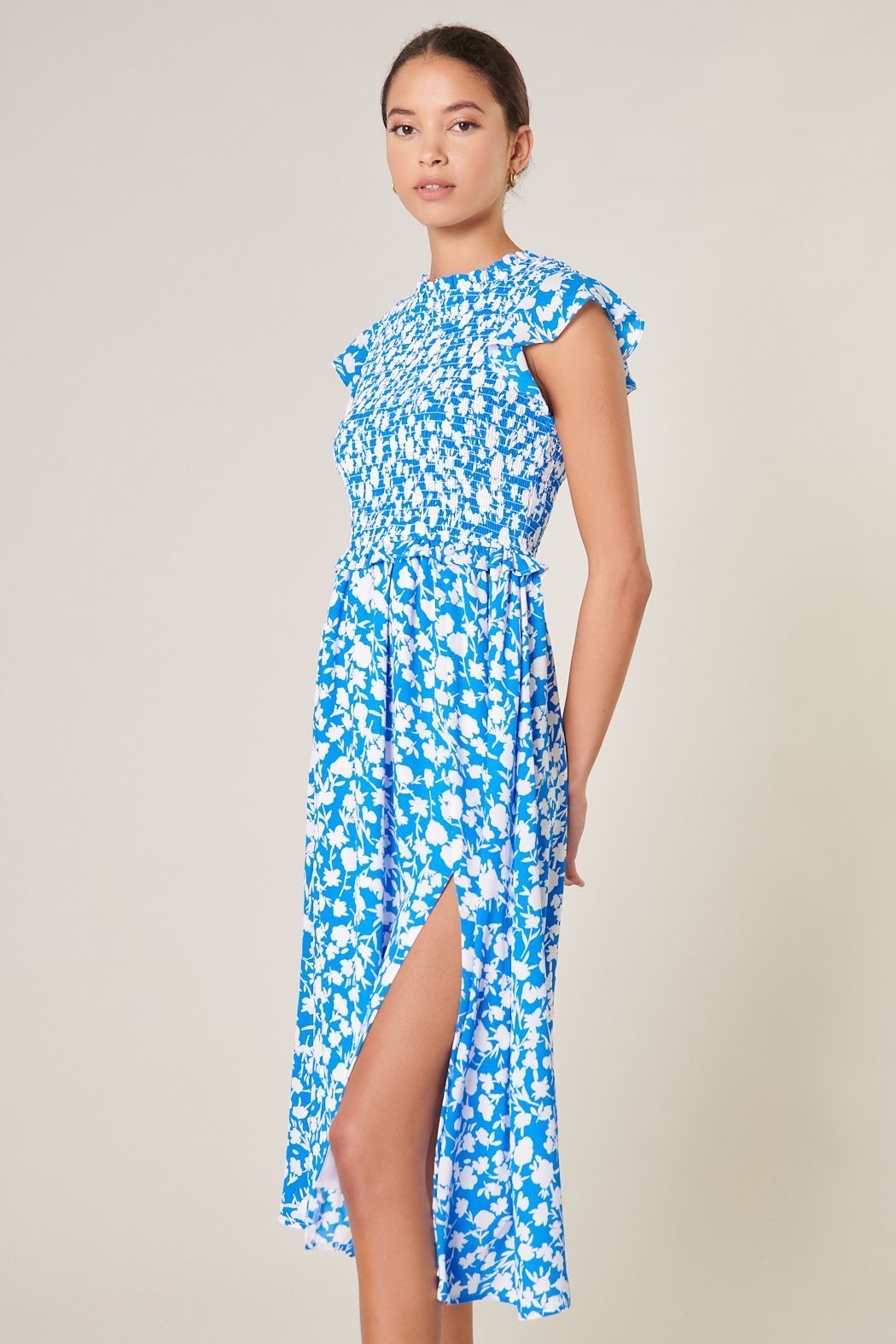 Palmas Smocked Midi Dress - BTK COLLECTIONS