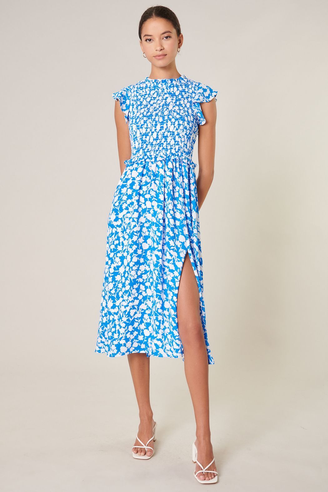 Palmas Smocked Midi Dress - BTK COLLECTIONS