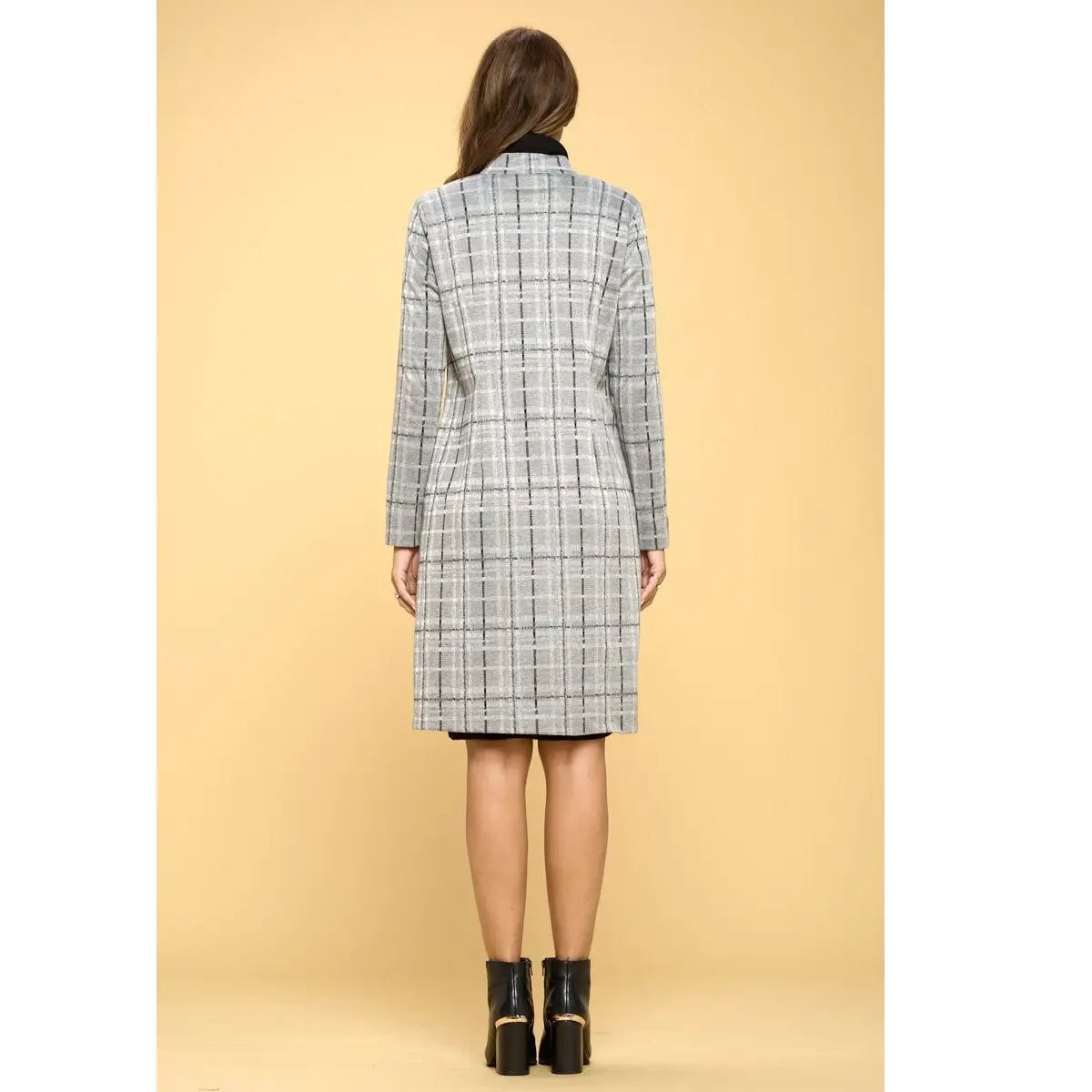 Plaid Open Jacket - BTK COLLECTIONS