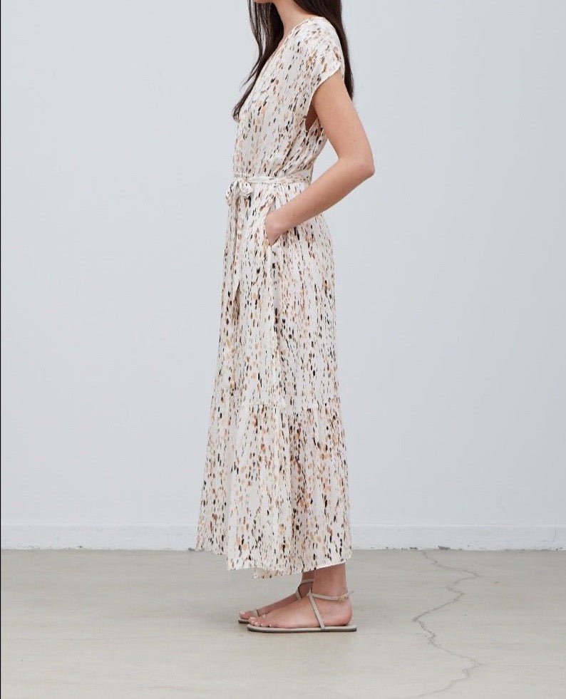 Printed Tiered Maxi Dress - BTK COLLECTIONS