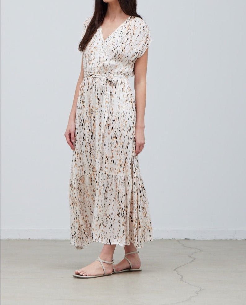 Printed Tiered Maxi Dress - BTK COLLECTION