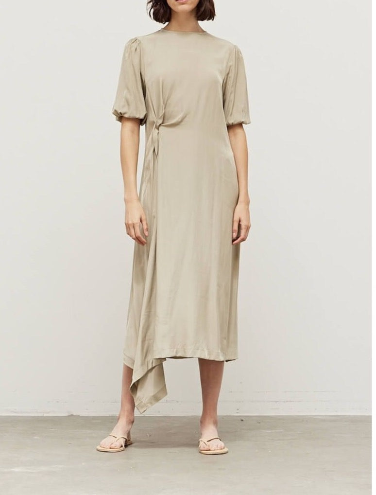 Puff Sleeve Asymmetrical Dress - BTK COLLECTION