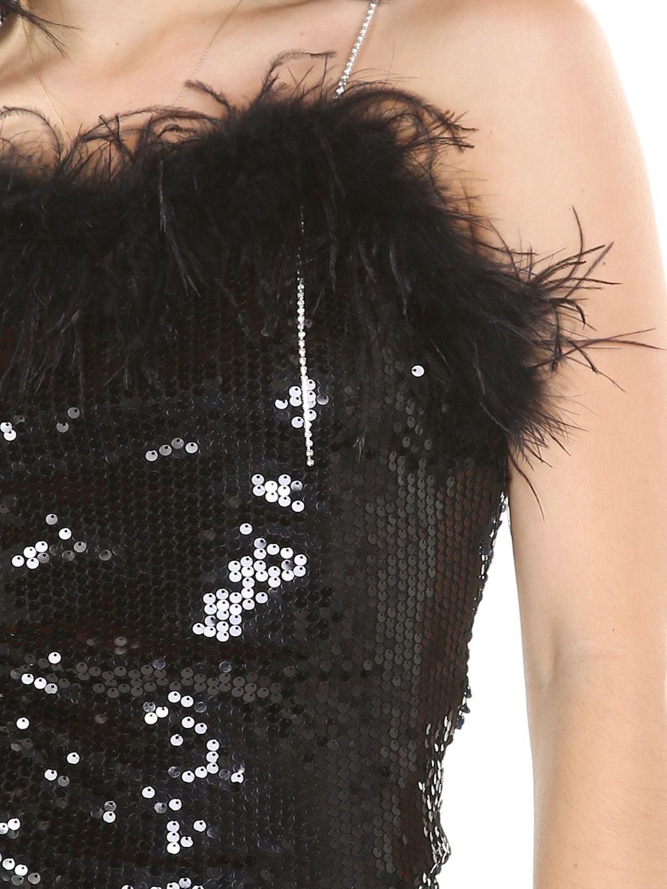 Rhinestones Strap Sequin Mini Dress - BTK COLLECTIONS