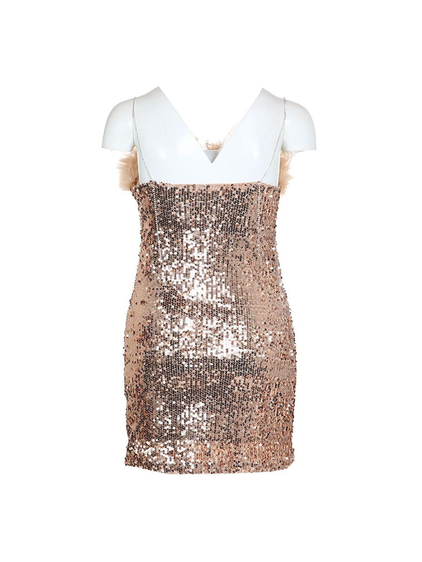 Rhinestones Strap Sequin Mini Dress - BTK COLLECTIONS