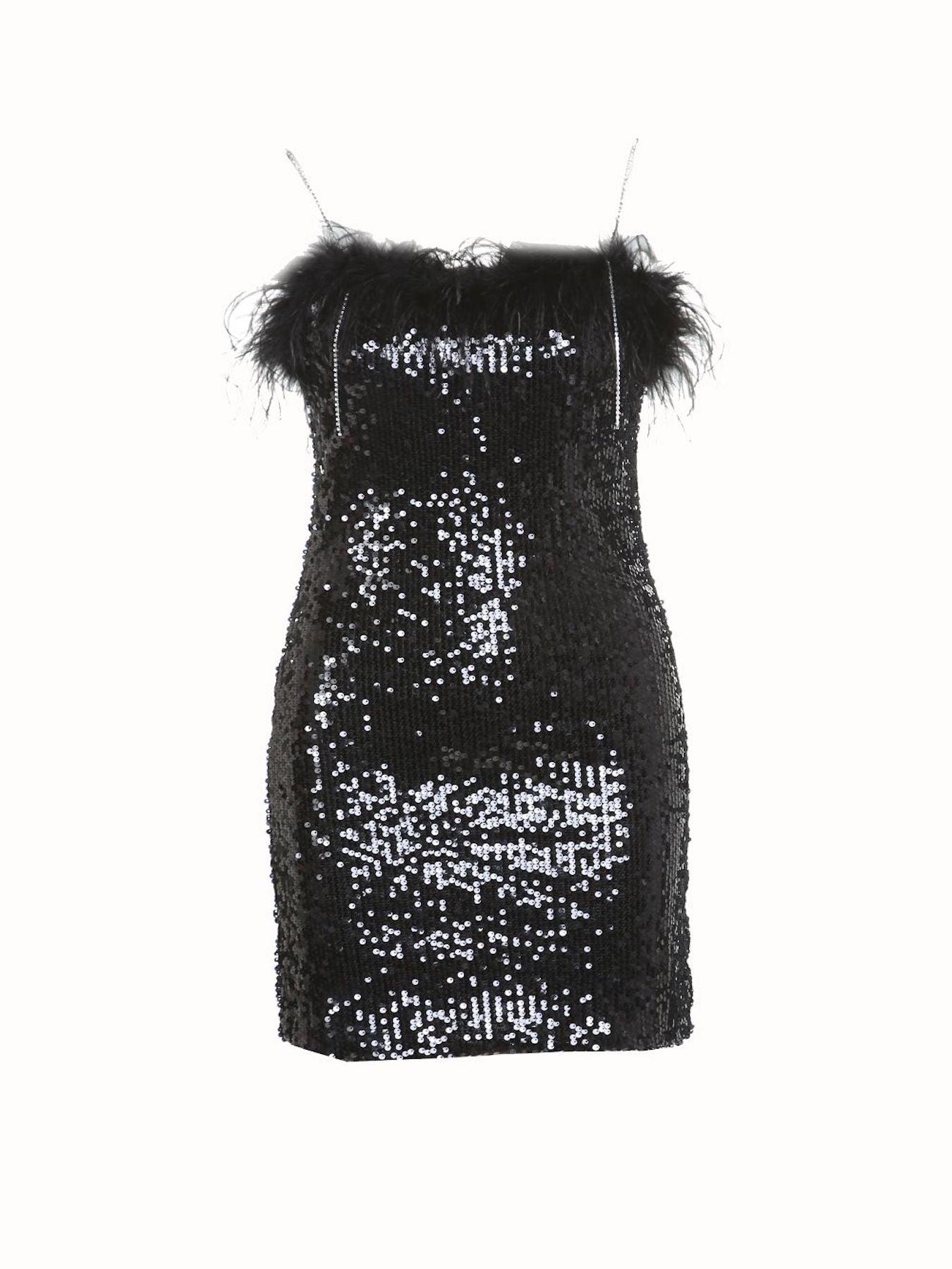 Rhinestones Strap Sequin Mini Dress - BTK COLLECTION