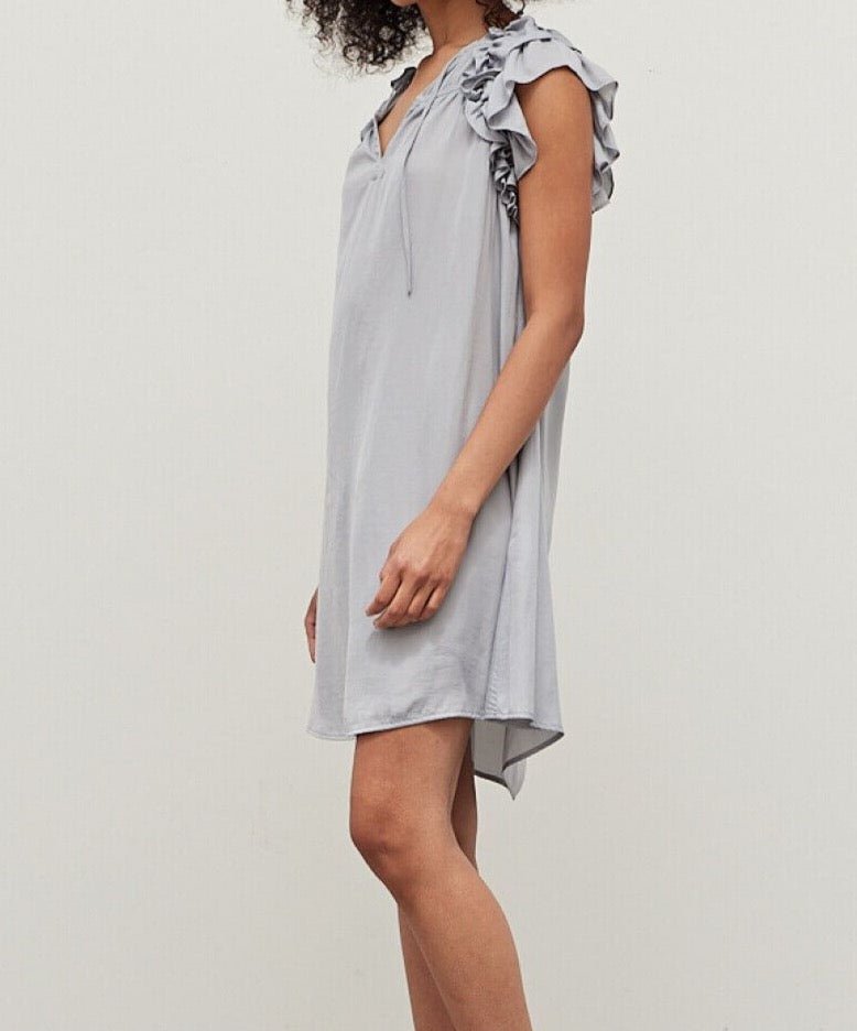 Ruffle Shoulder Mini Dress - BTK COLLECTIONS