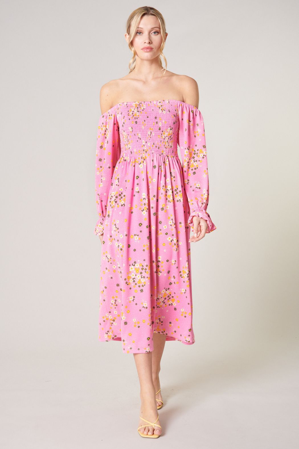 Spring Dream Denni Smocked Midi Dress - BTK COLLECTION