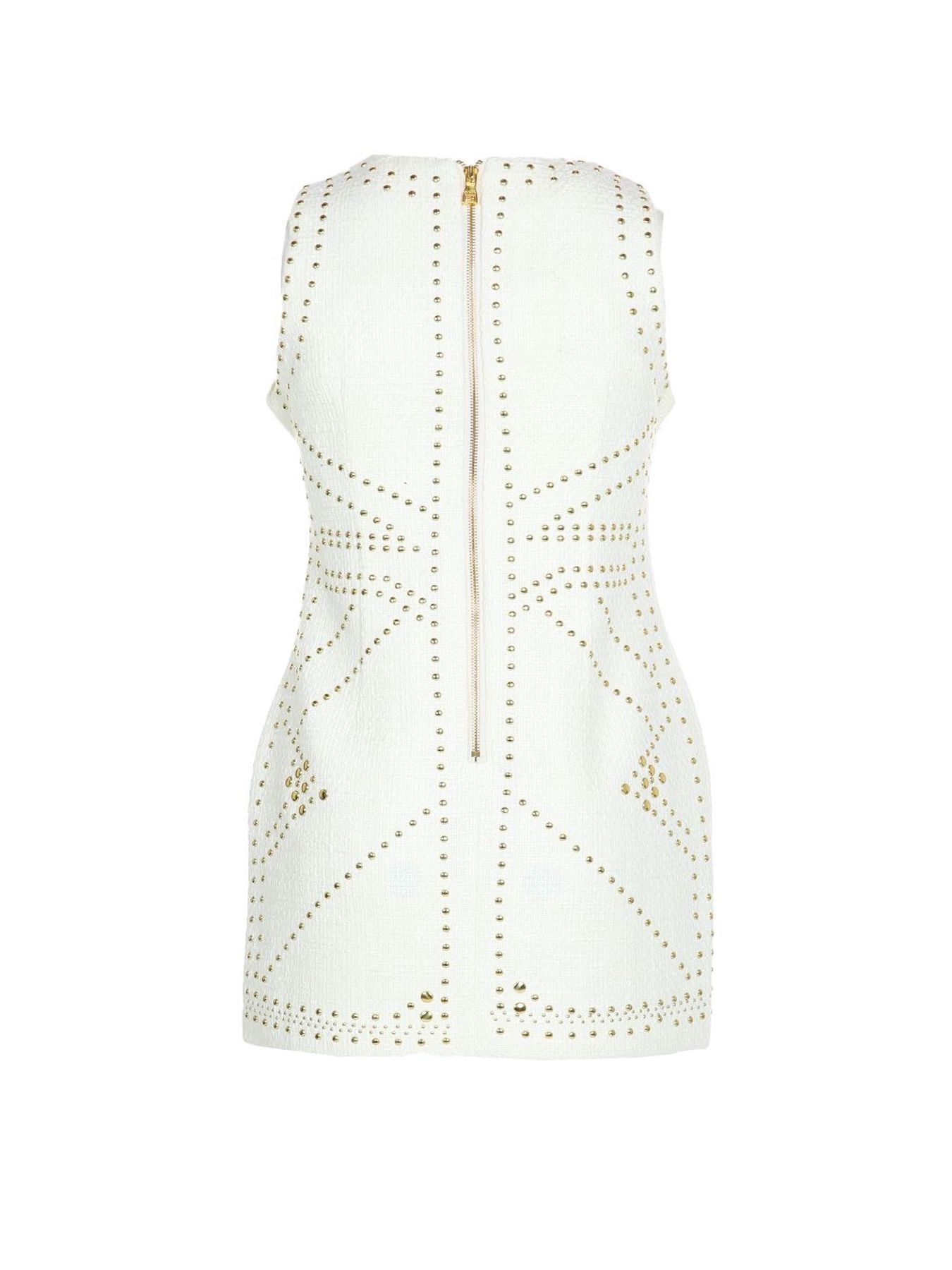 Stunning Studded Sleeveless Mini Dress - BTK COLLECTIONS