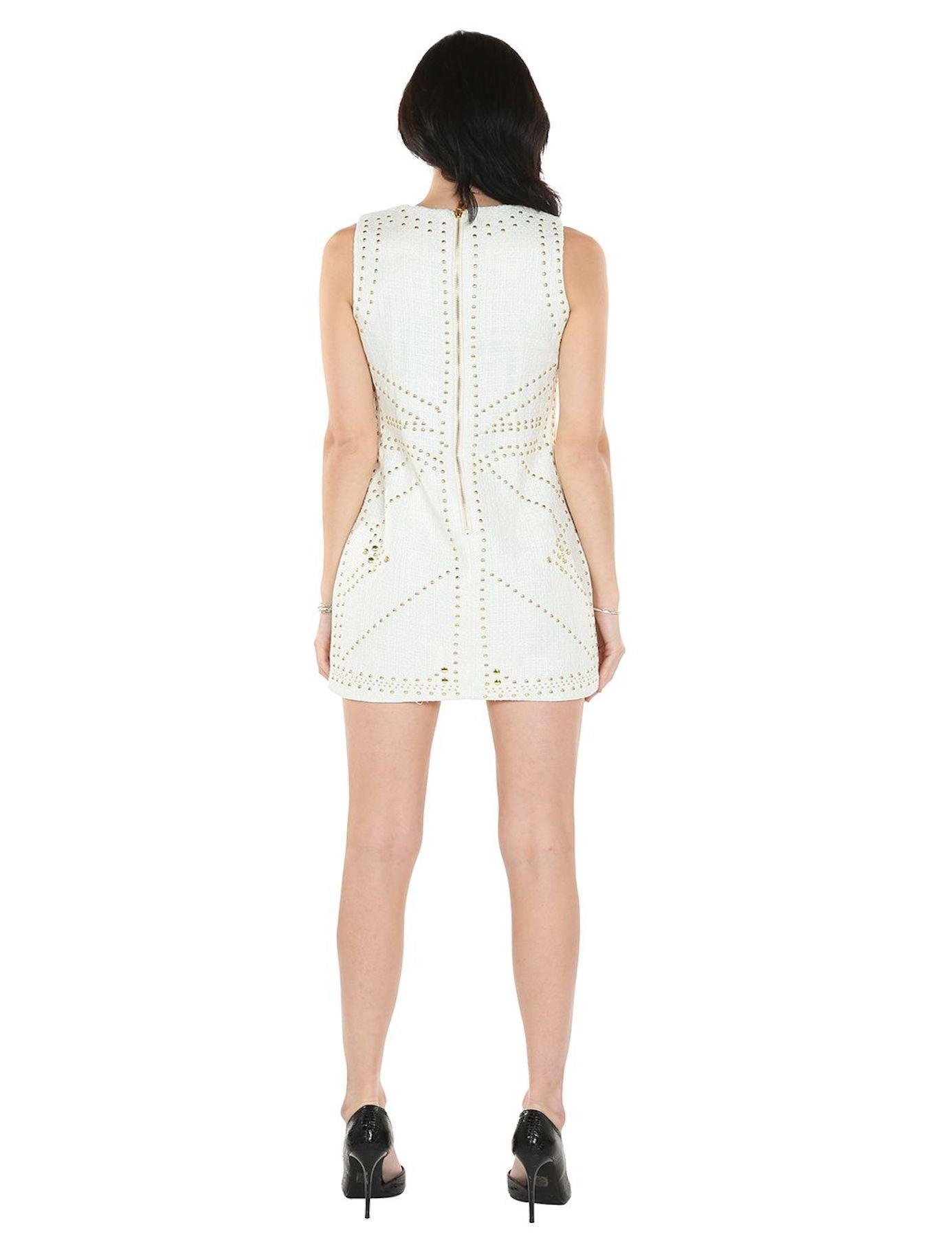 Stunning Studded Sleeveless Mini Dress - BTK COLLECTIONS