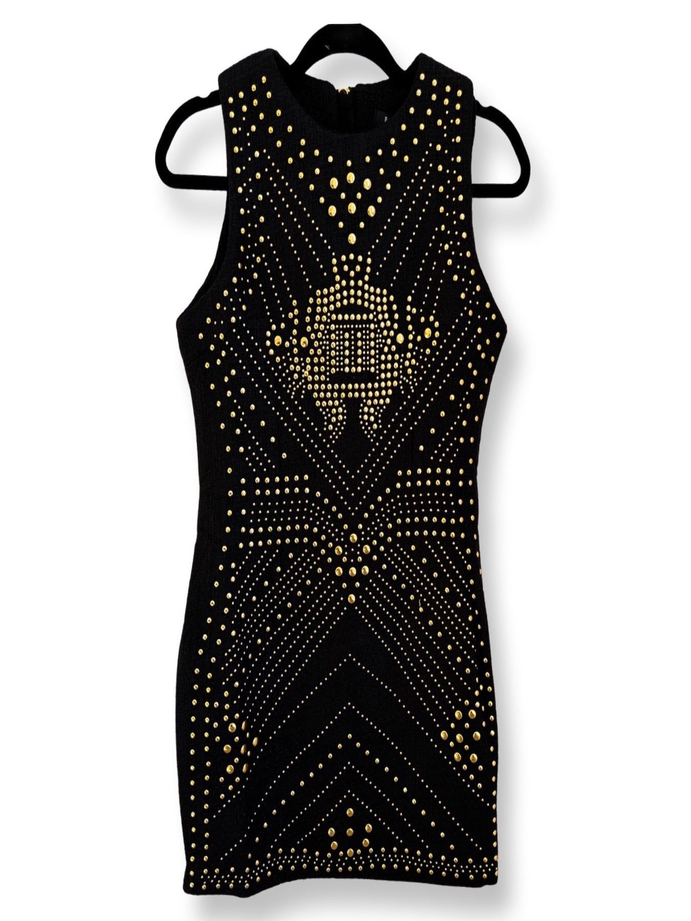 Stunning Studded Sleeveless Mini Dress - BTK COLLECTIONS